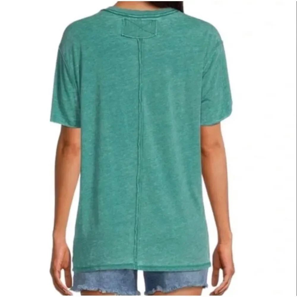 Free People X We The Free Vella Pocket Oversized Tee cypress green XL NEW
